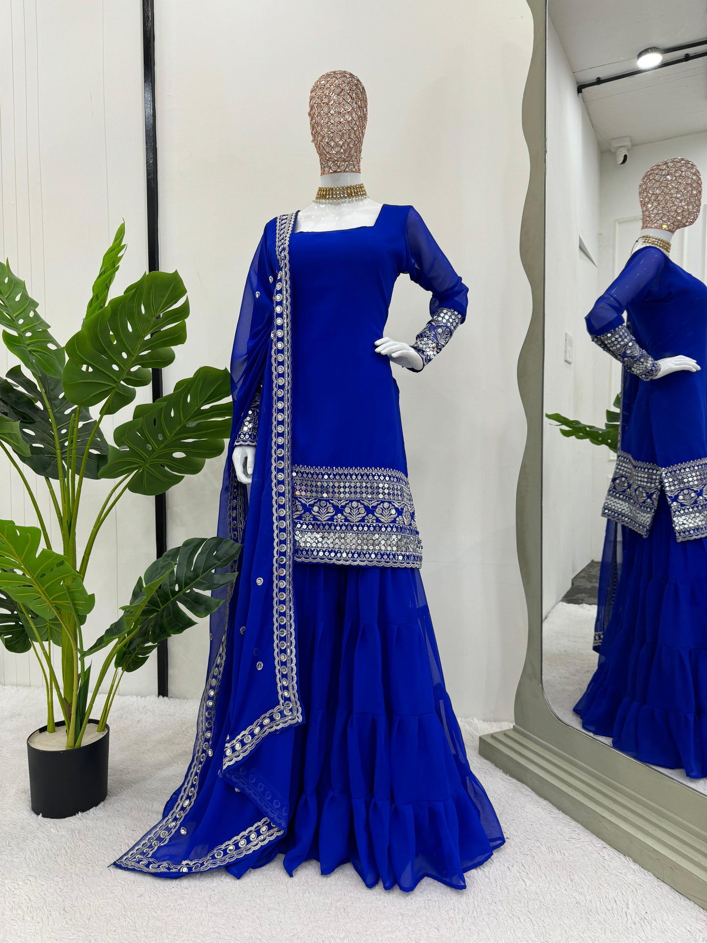 Matrut | Adaara Royal Blue Sharara Suit