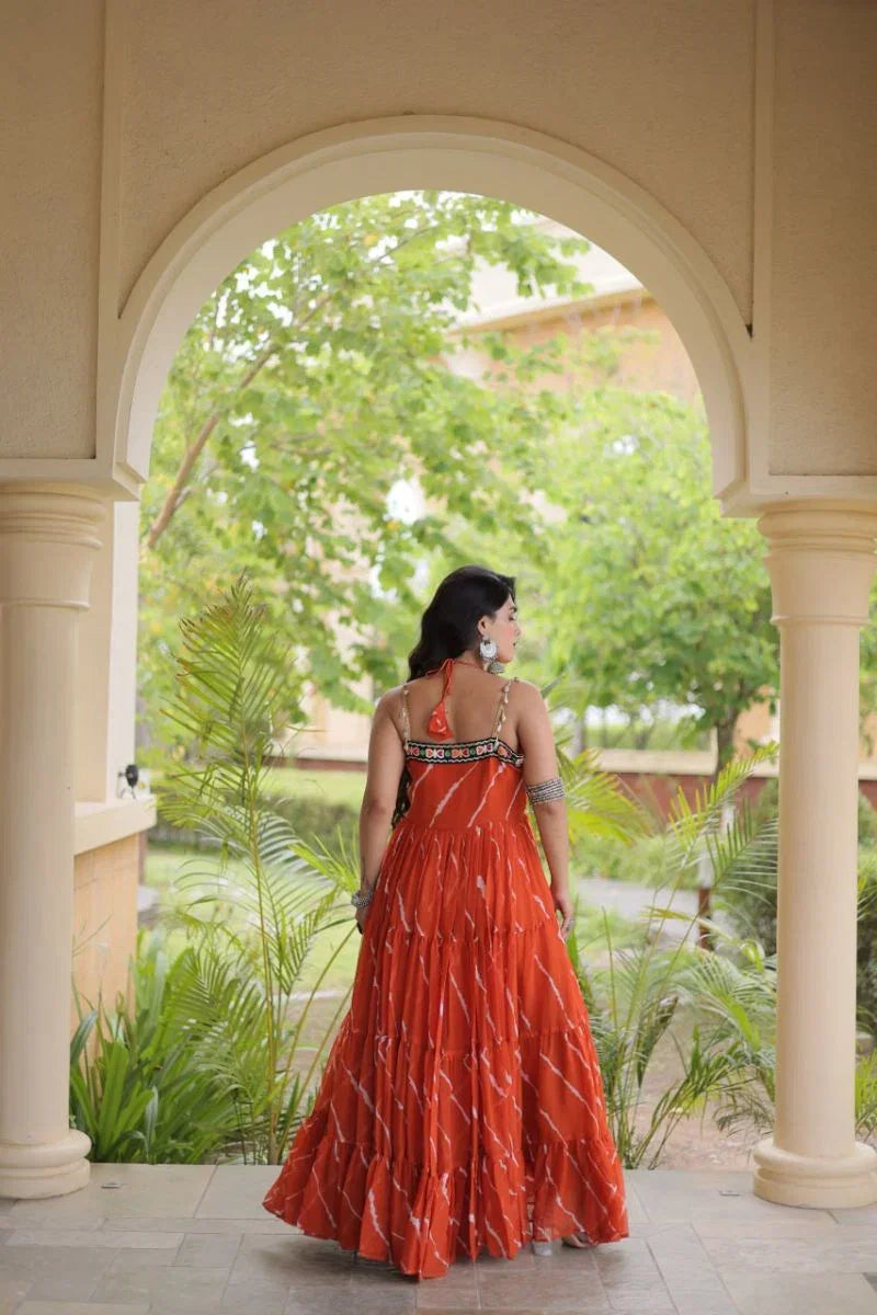 Ojas D04 Orange Gown