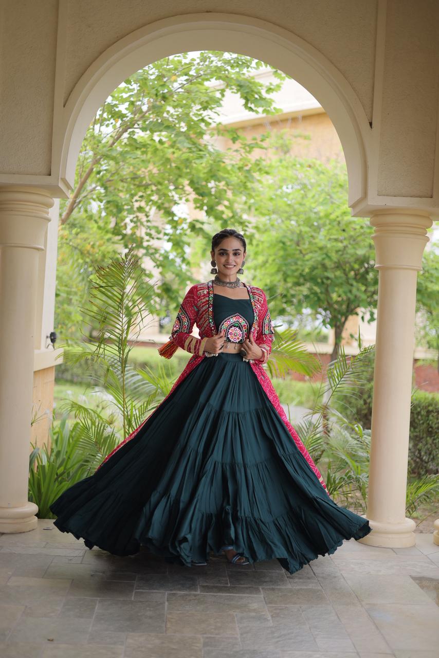 Ojas D10 Green Indo-western
