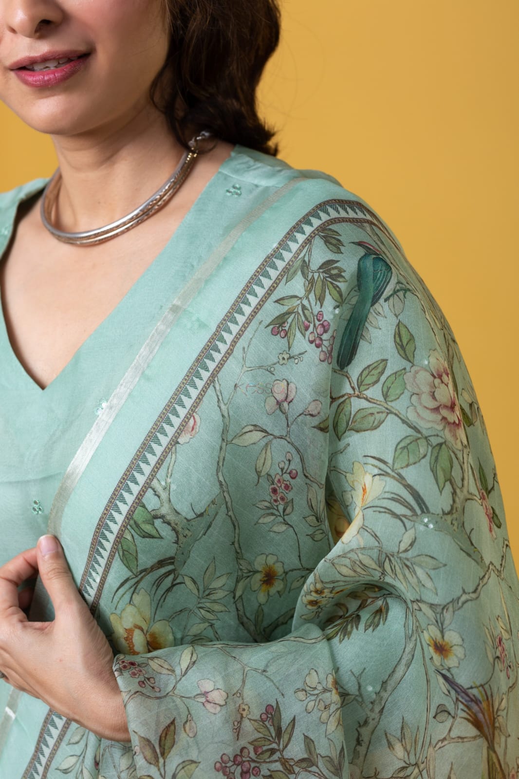 Matrut | Sumukhi Sea Green Straight Suit
