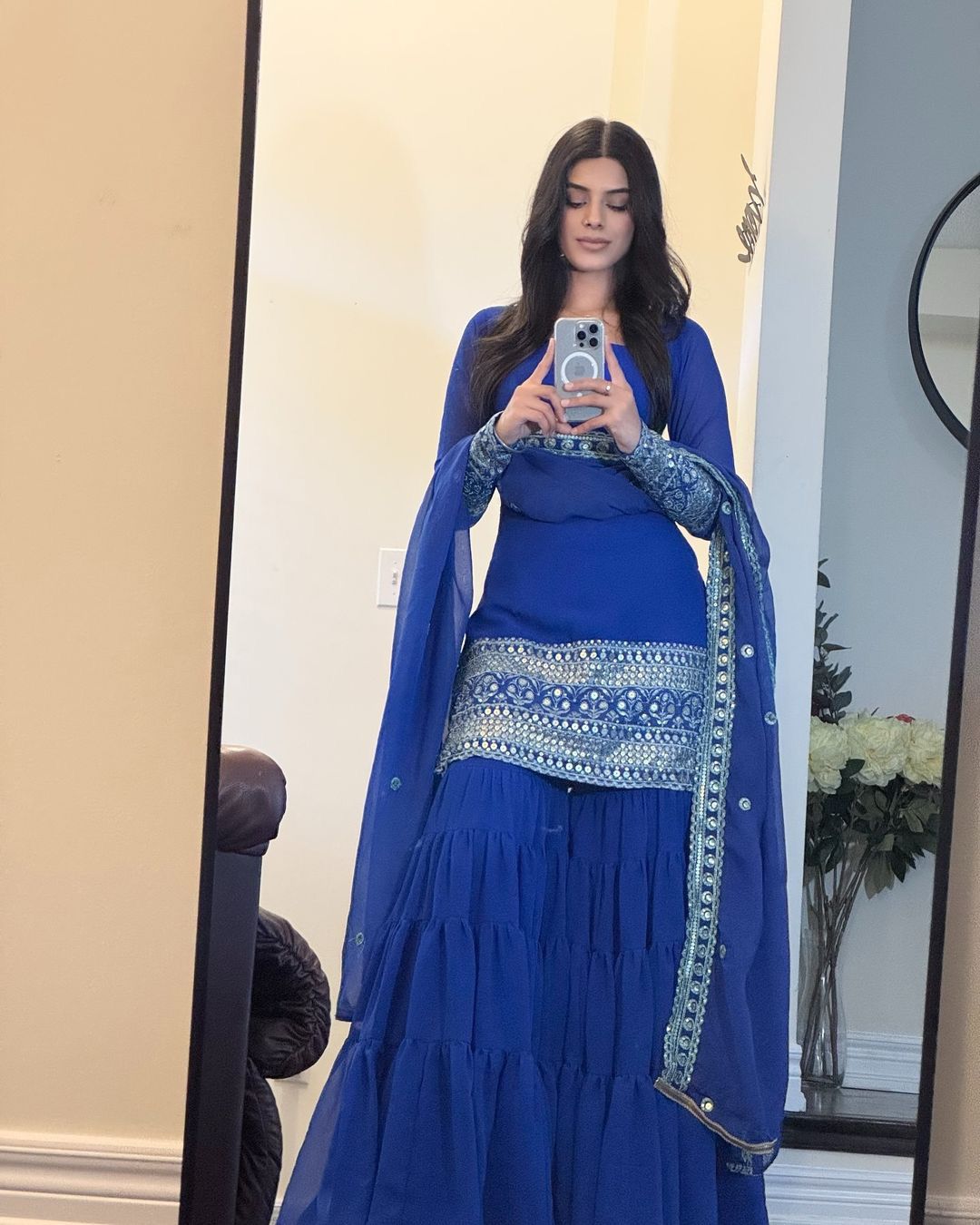 Matrut | Adaara Royal Blue Sharara Suit