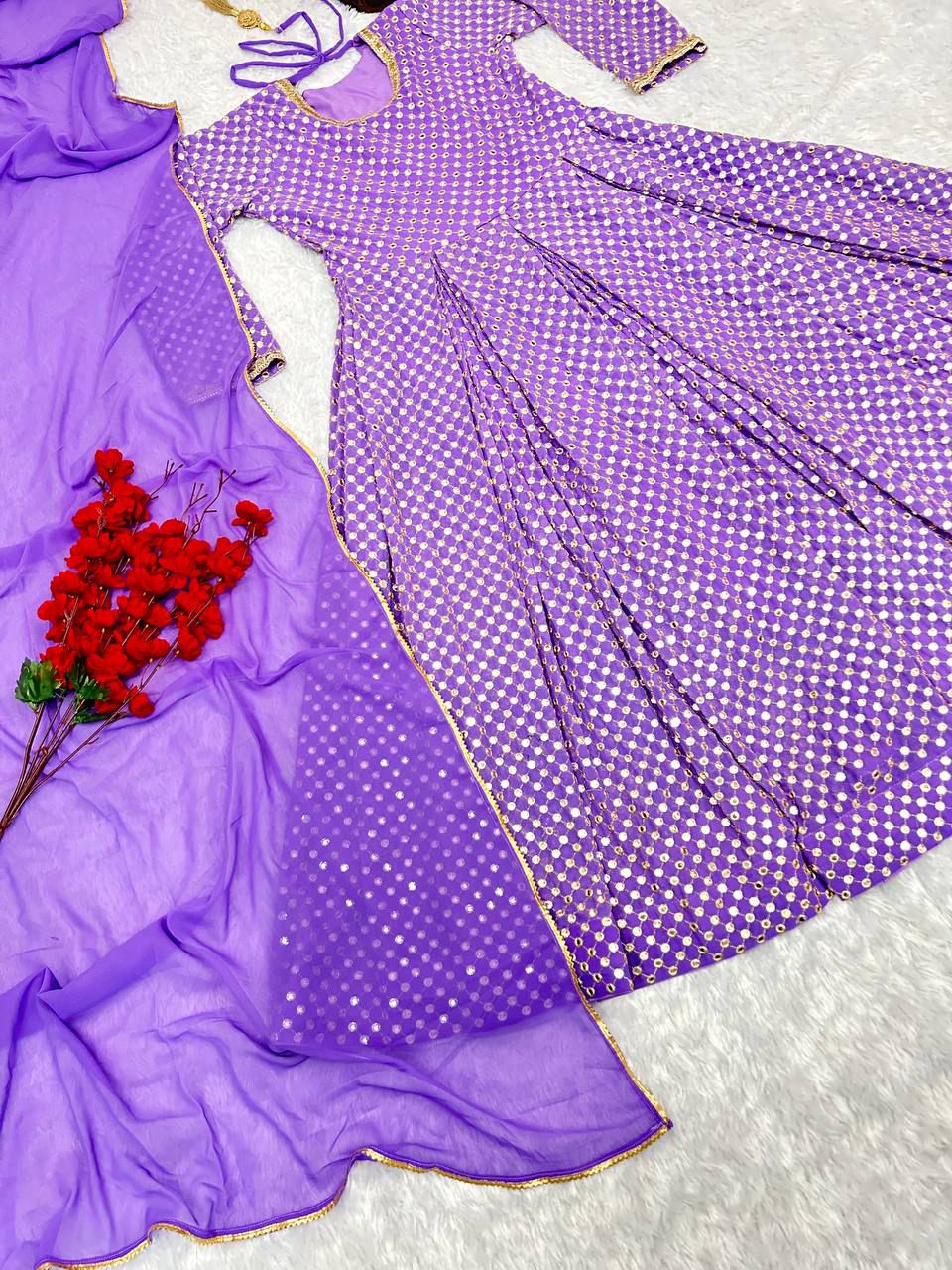 Matrut | Kashish Purple Polka Gown
