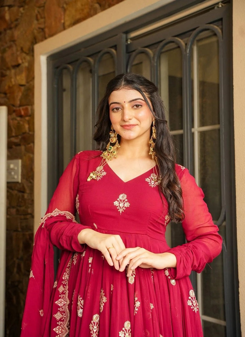 Matrut | Kumkum Cherry Red Gown