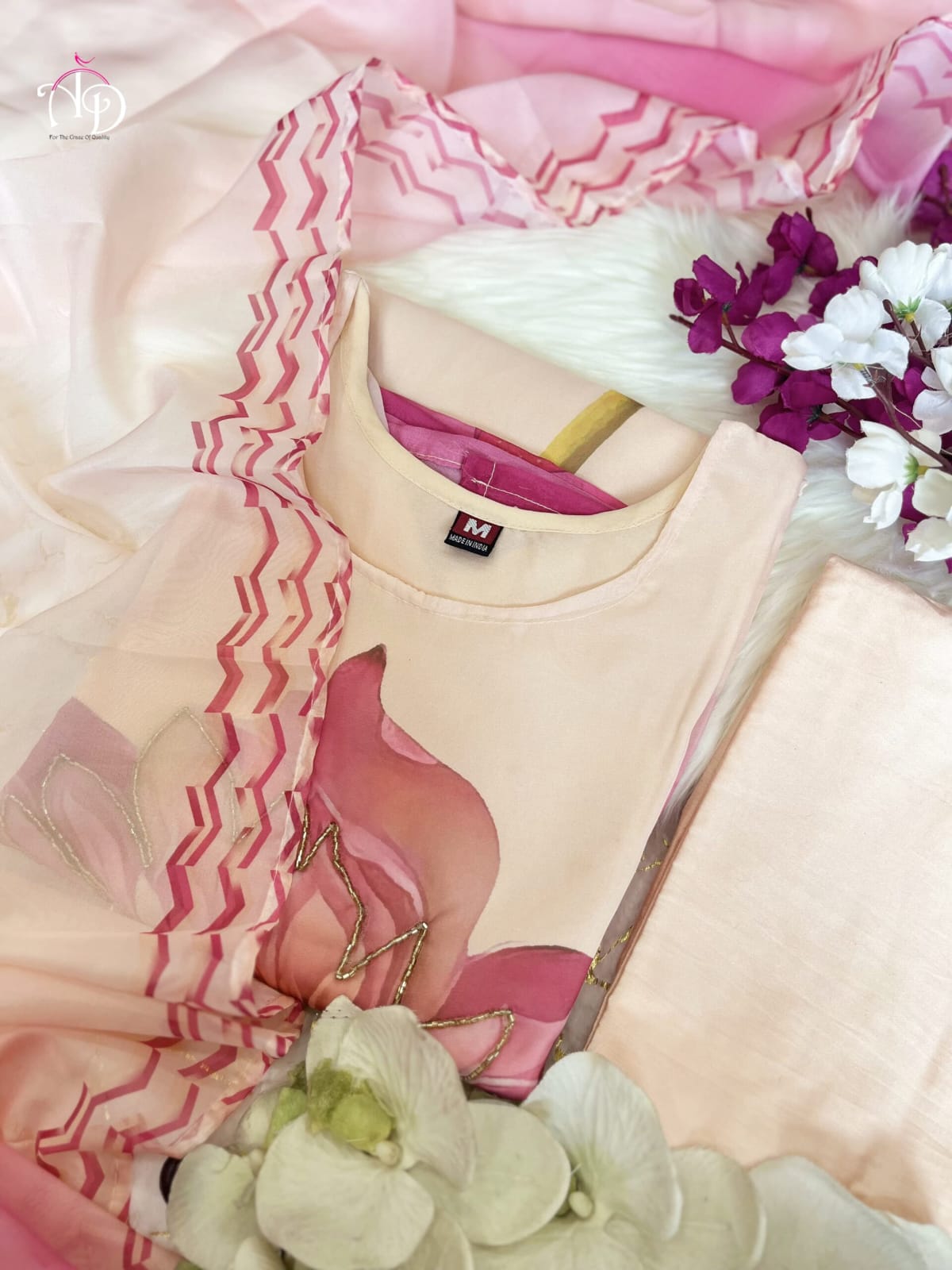 Matrut | Blossom Grace Pink Straight Suit