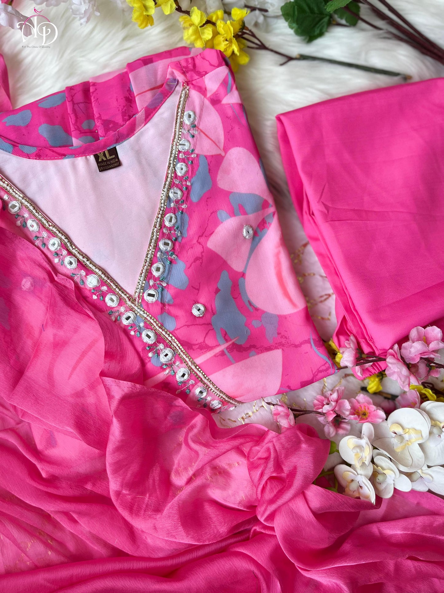 Matrut | Floral Joy Blush Pink Anarkali Suit