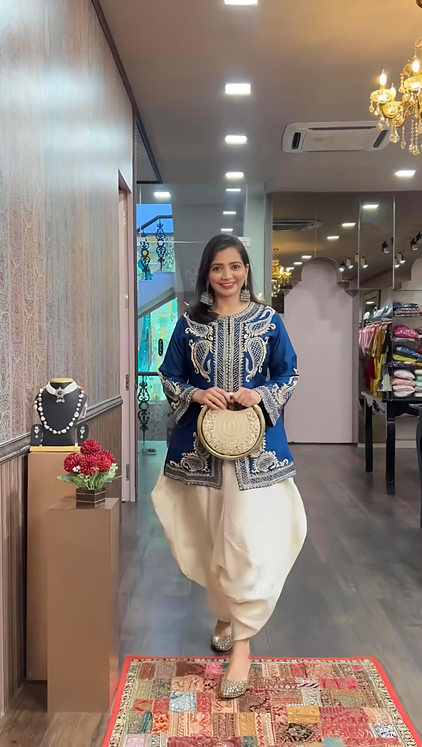 Matrut | NSR Royal Blue Dhoti Suit