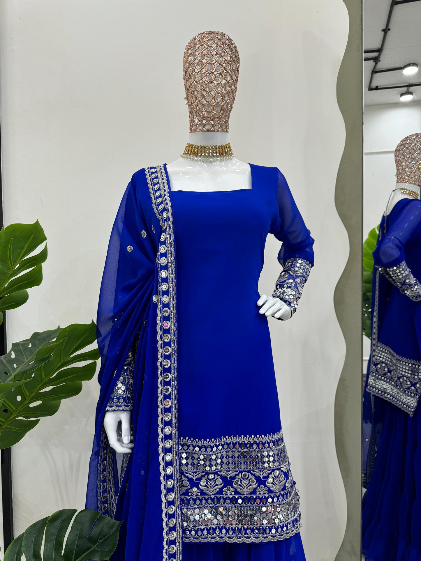 Matrut | Adaara Royal Blue Sharara Suit