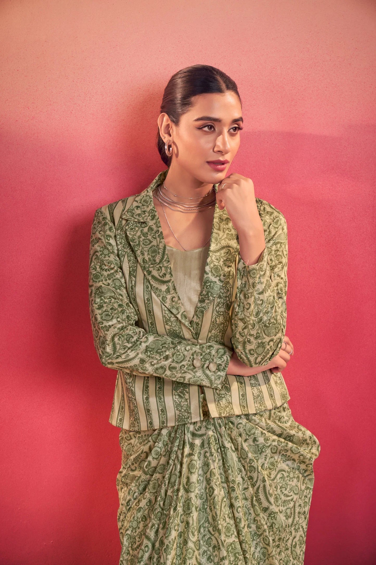 Taraa Green Indo-western