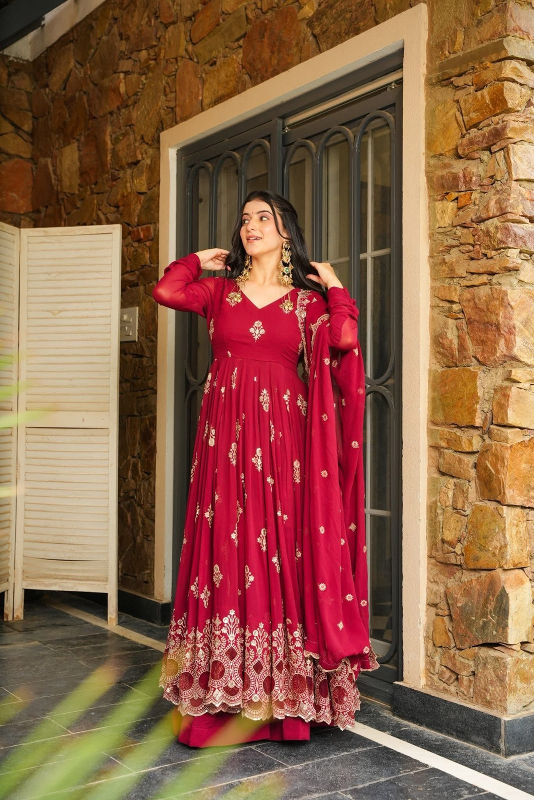 Matrut | Kumkum Cherry Red Gown