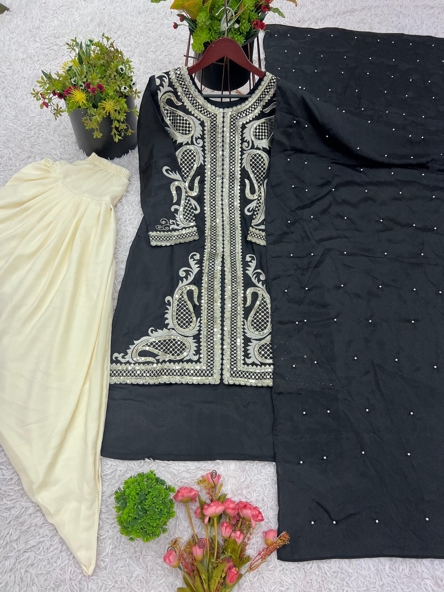 Matrut | NSR Black Dhoti Suit