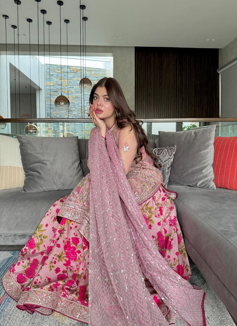 Matrut | Roop Net Pink Gown
