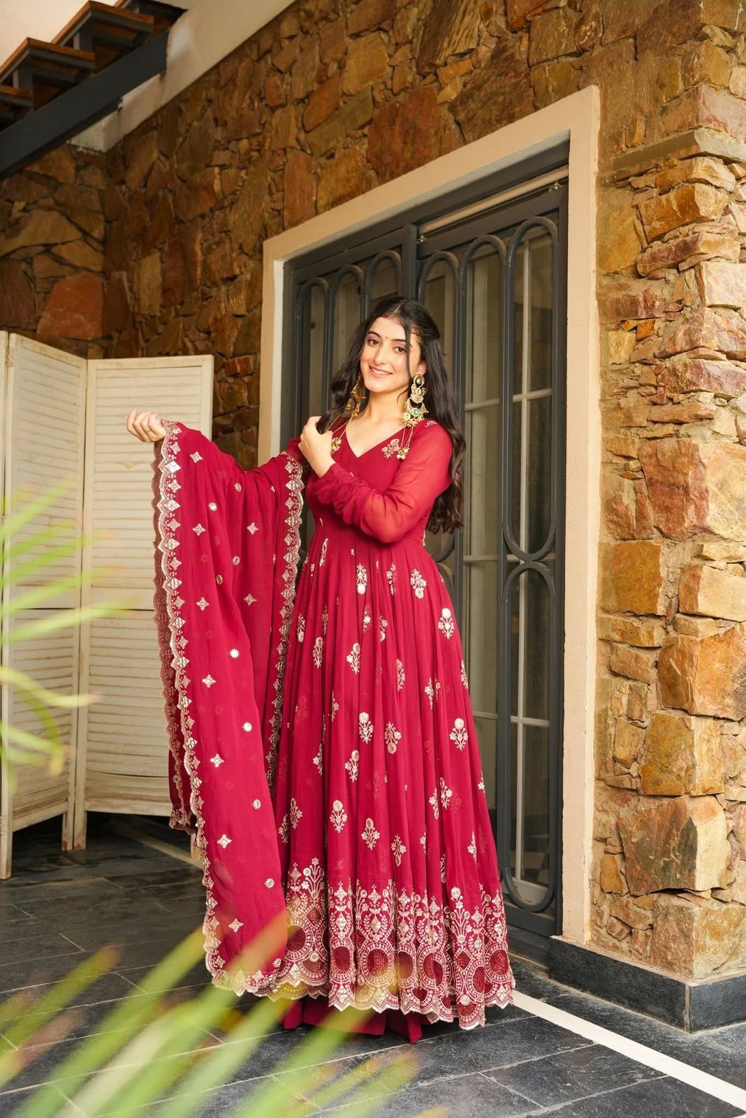 Matrut | Kumkum Cherry Red Gown