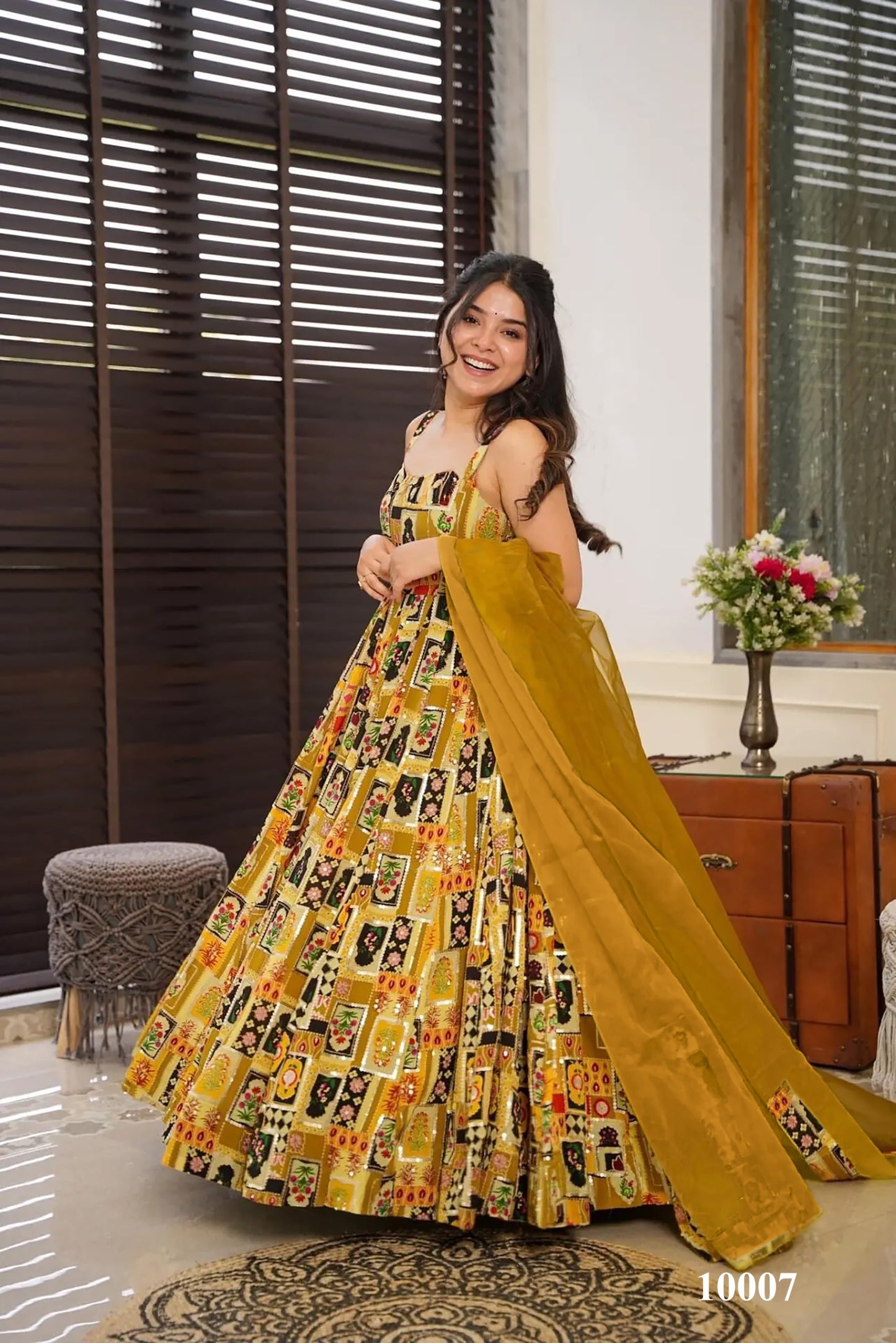 Matrut | Gulnoor Mustard Anarakali