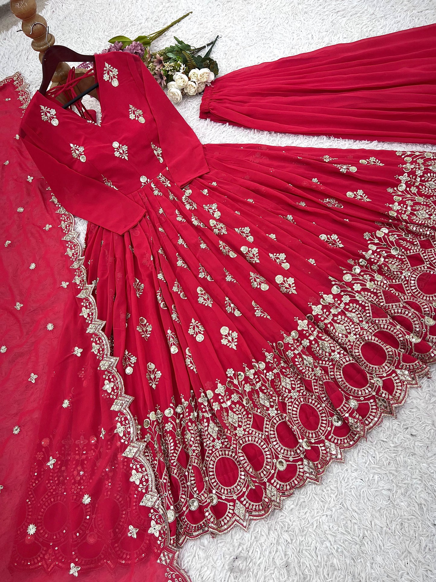 Matrut | Kumkum Cherry Red Gown