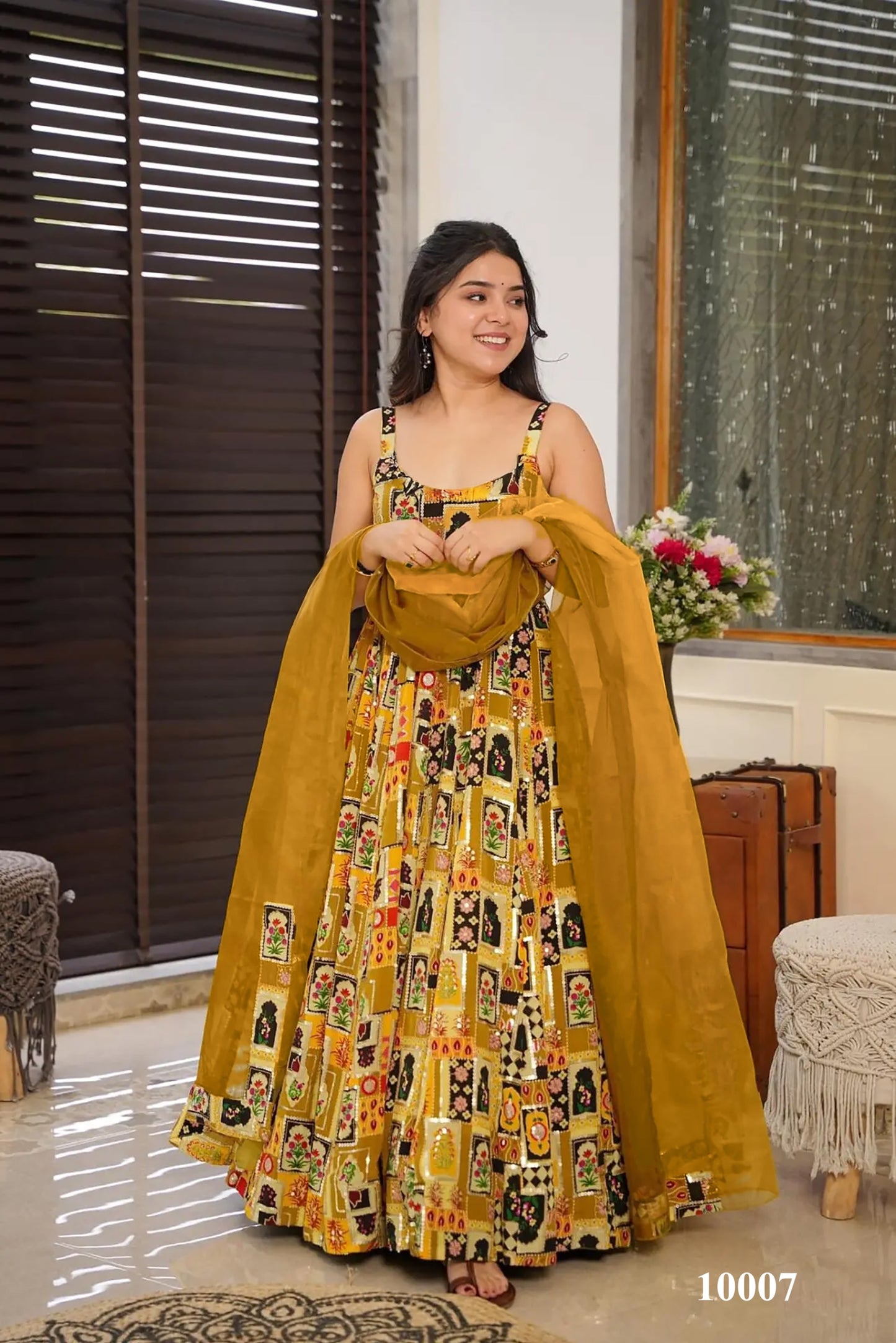 Matrut | Gulnoor Mustard Anarakali