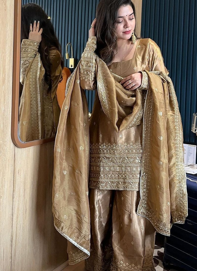 Matrut | Adaara Soft Gold Sharara Suit