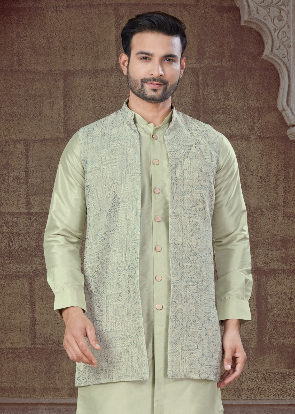 Matrut | Urban Threads Light Green Kurta Set
