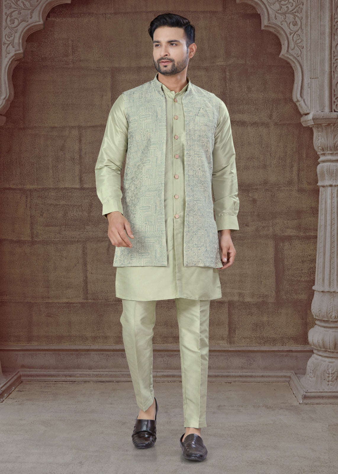 Matrut | Urban Threads Light Green Kurta Set