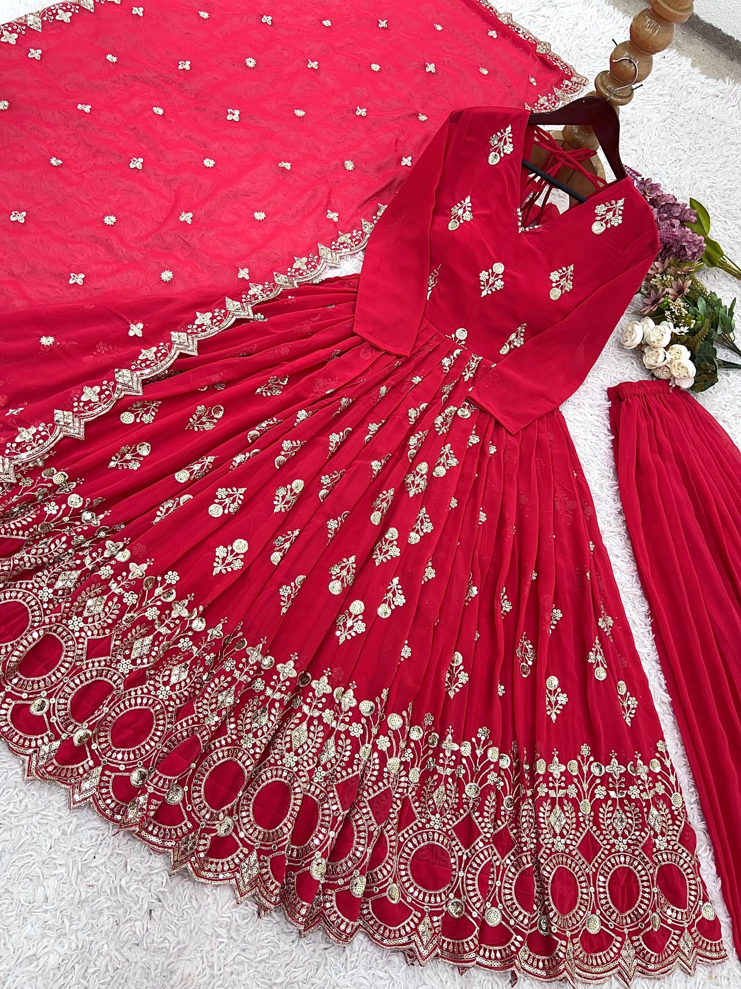 Matrut | Kumkum Cherry Red Gown