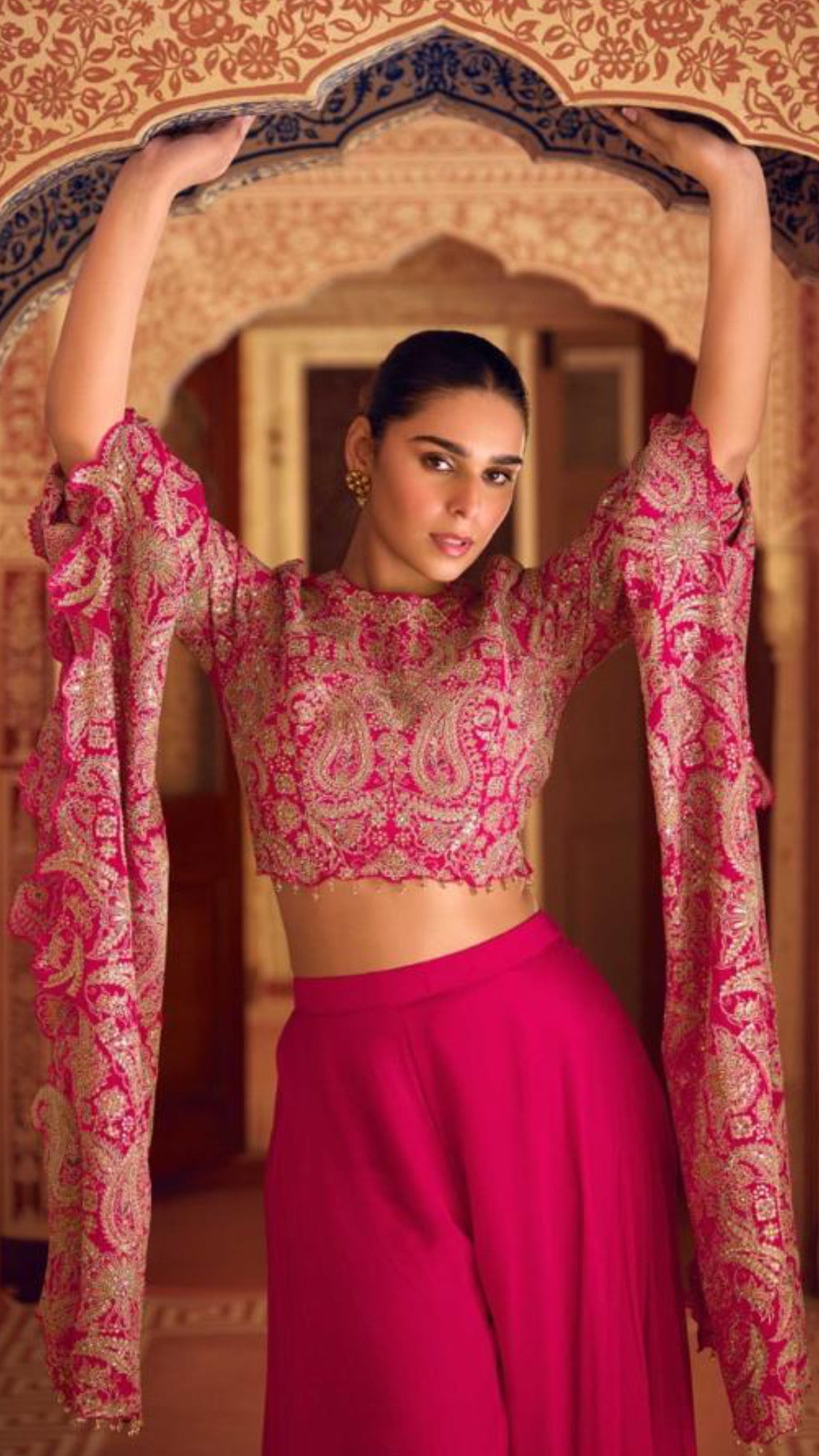 Matrut | Jewel of the East Pink Palazzo Set