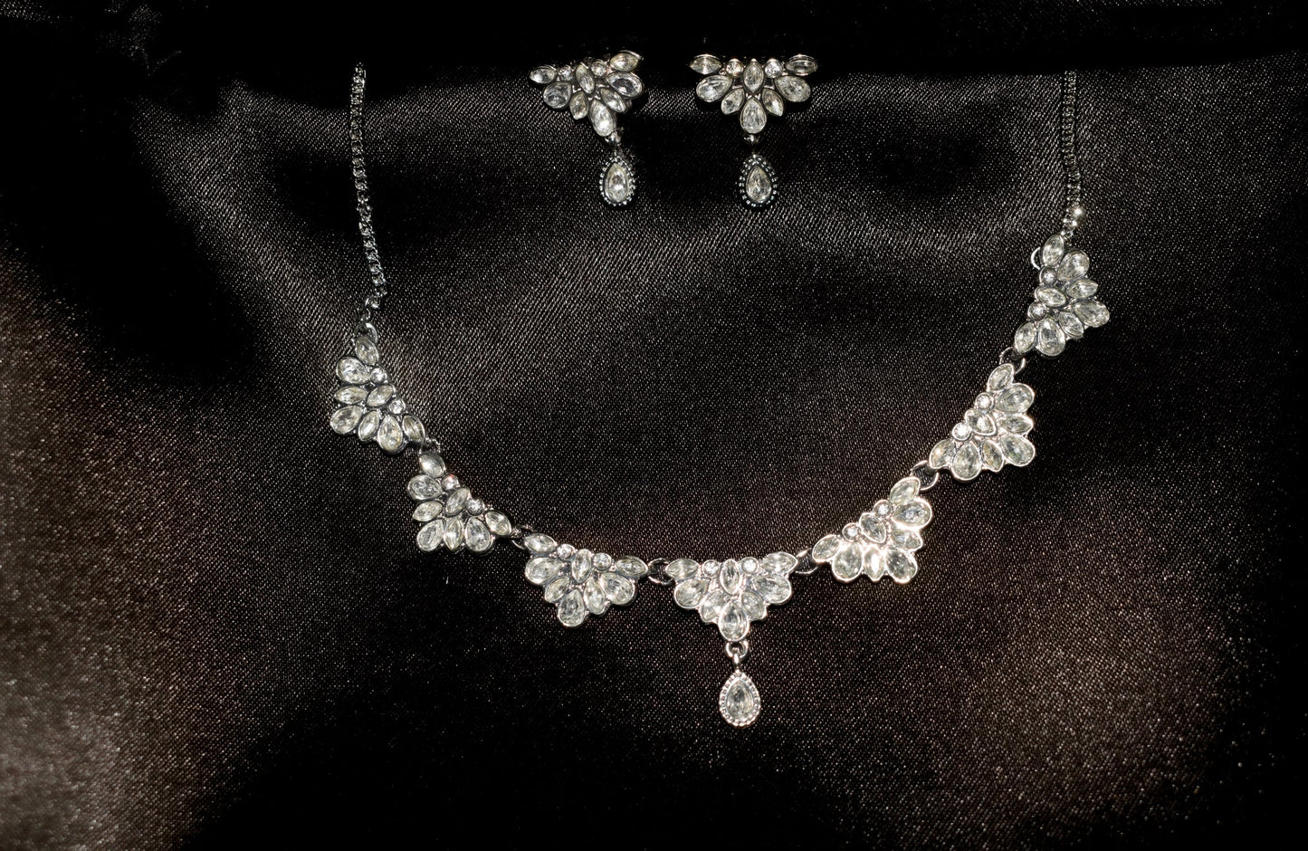 Vintage Silver Deco Necklace Set