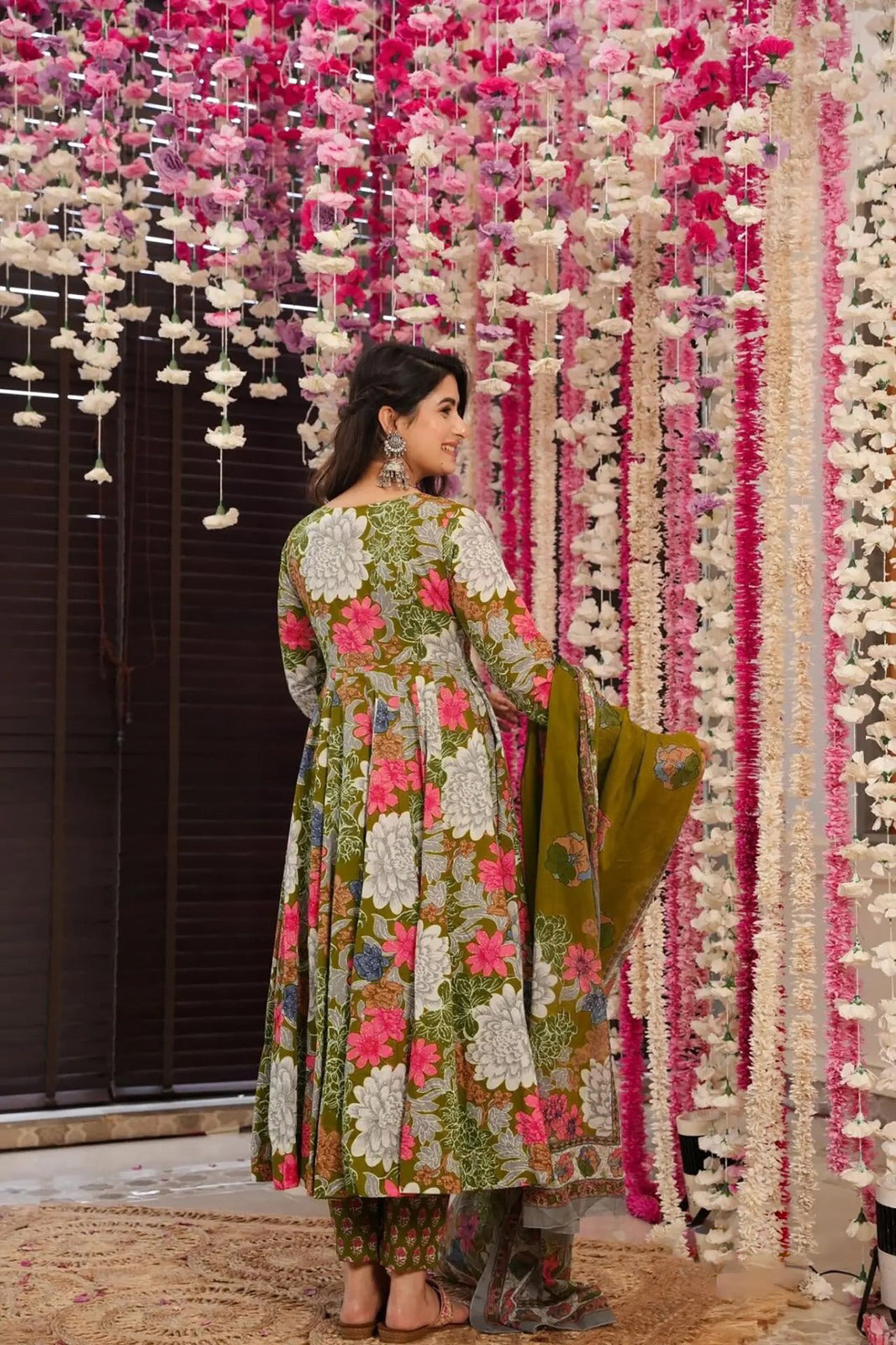Matrut | Sthir Green Anarkali Suit