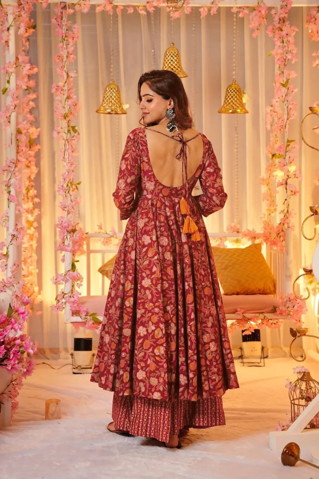 Matrut | Sthir Maroon Anarkali Suit