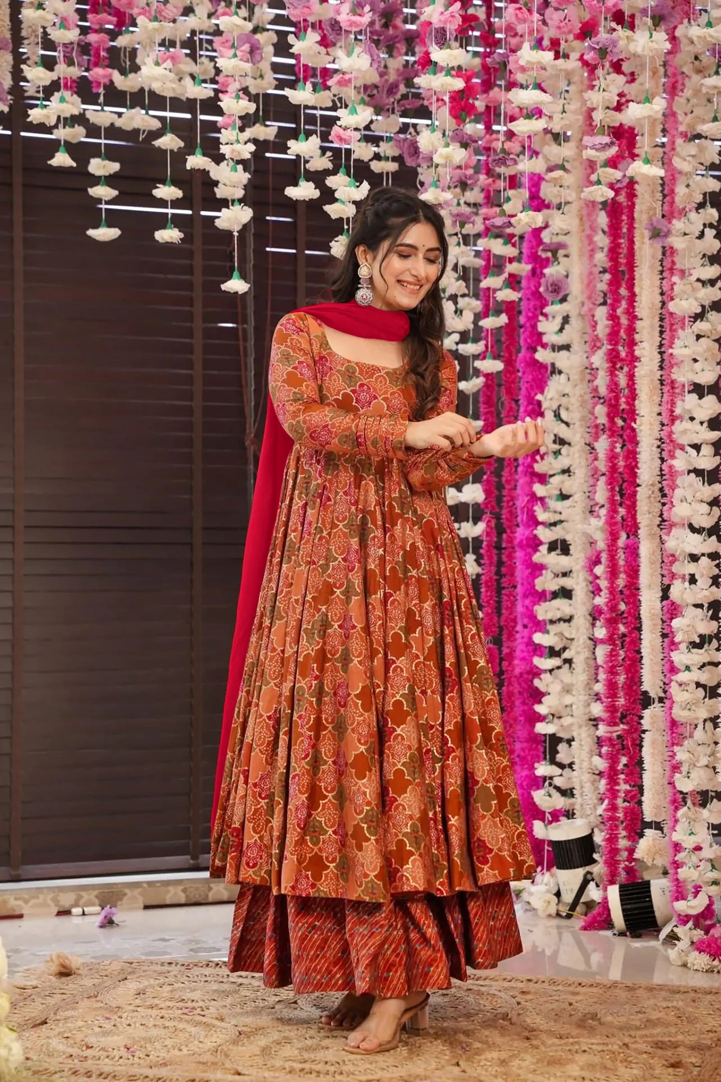 Matrut | Pehchan Red Anarkali Suit