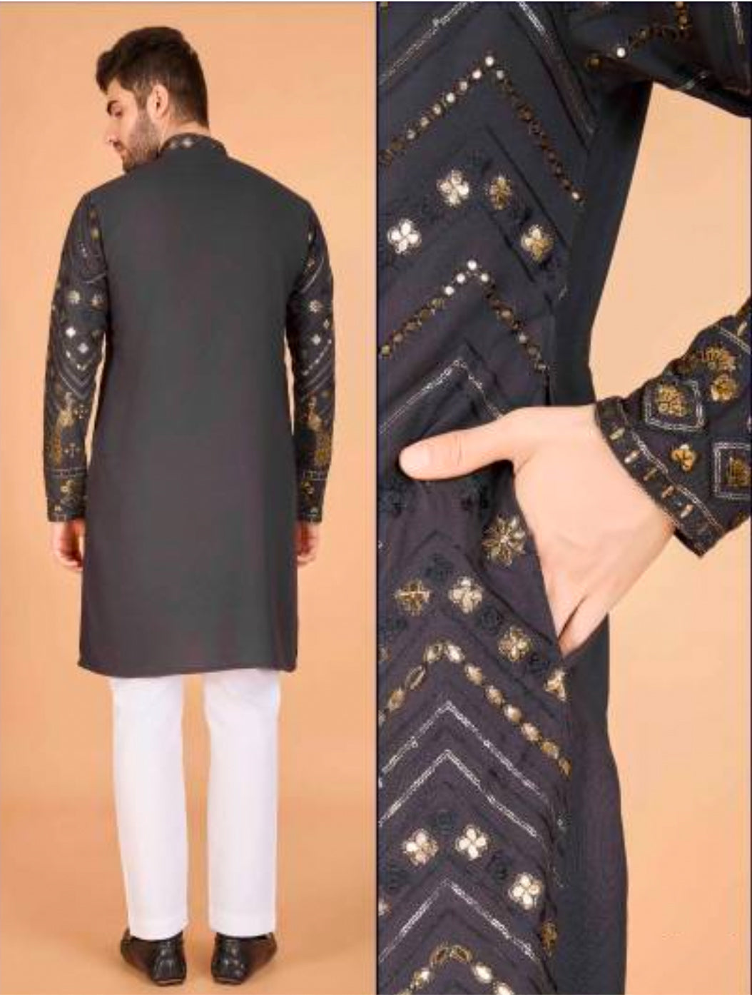 Matrut | Rudra Grey Kurta Set