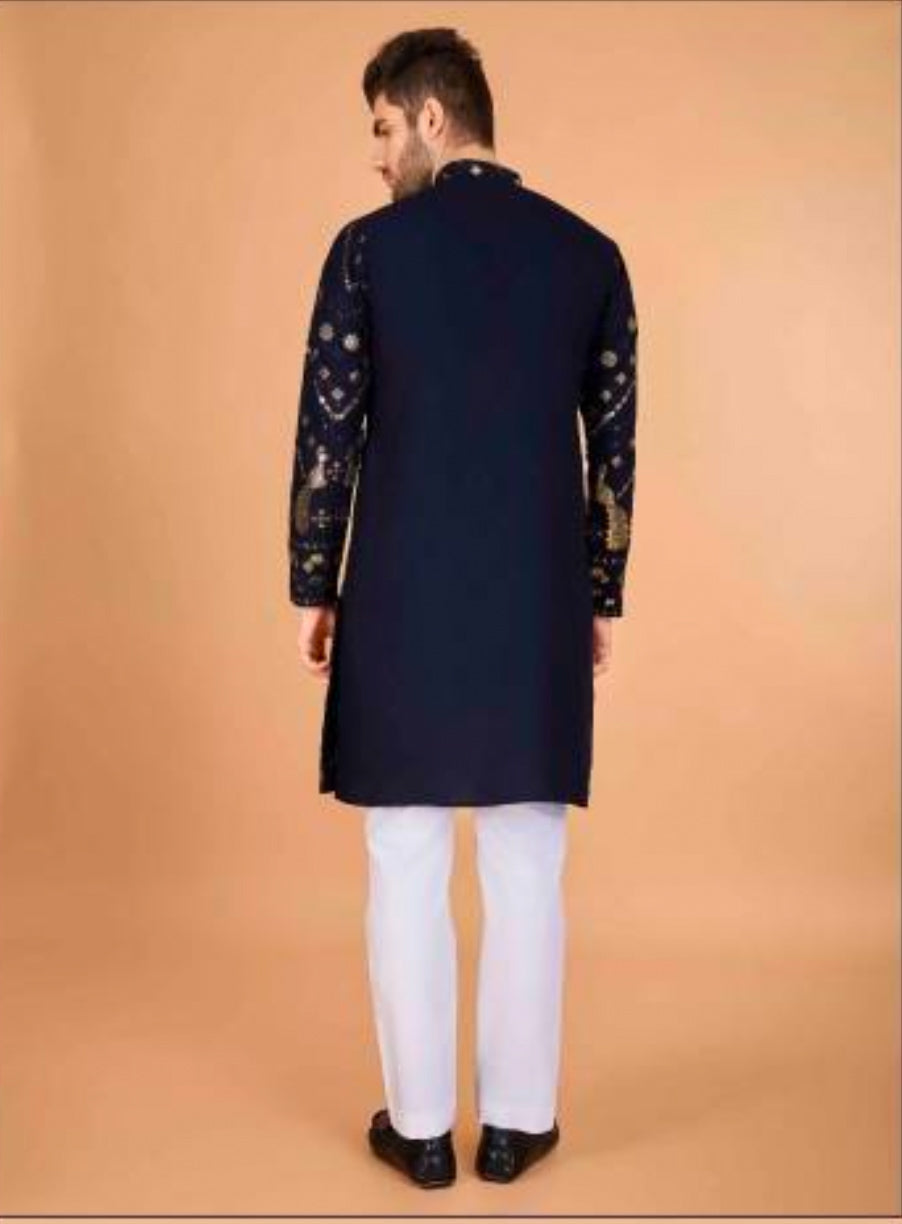 Matrut | Rudra Navy Kurta Set