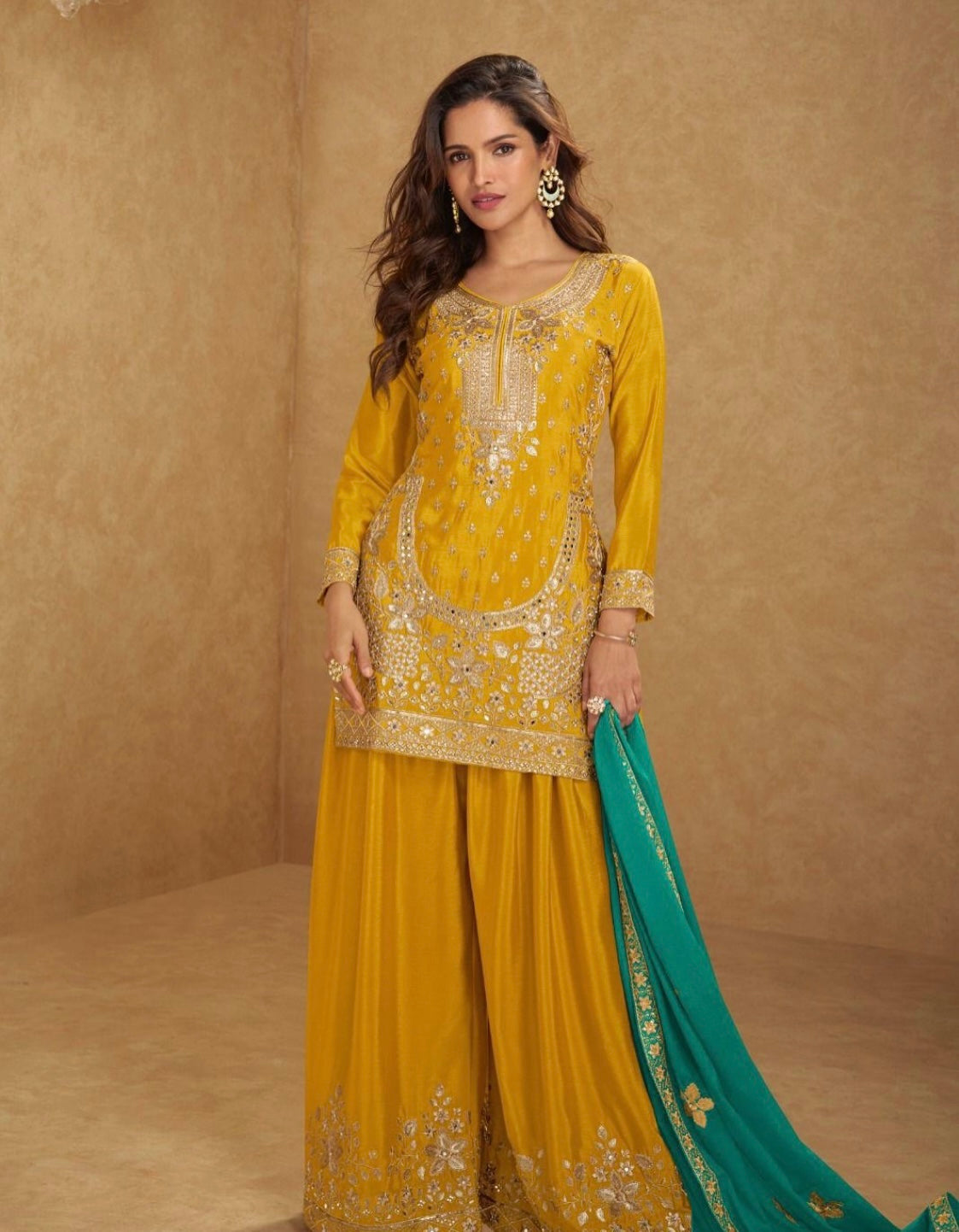 Matrut | Aarushi Yellow Sharara Suit
