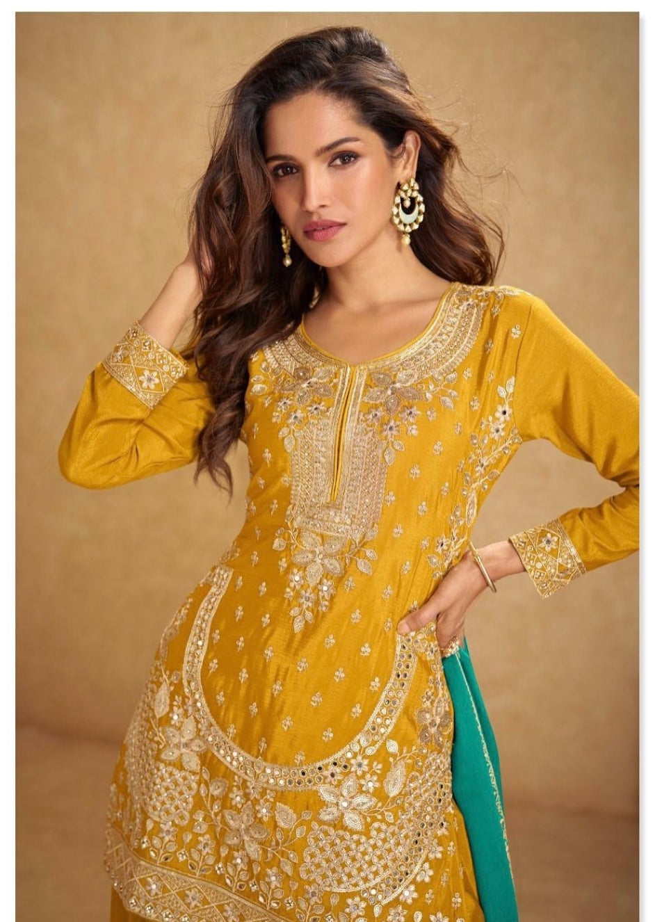 Matrut | Aarushi Yellow Sharara Suit