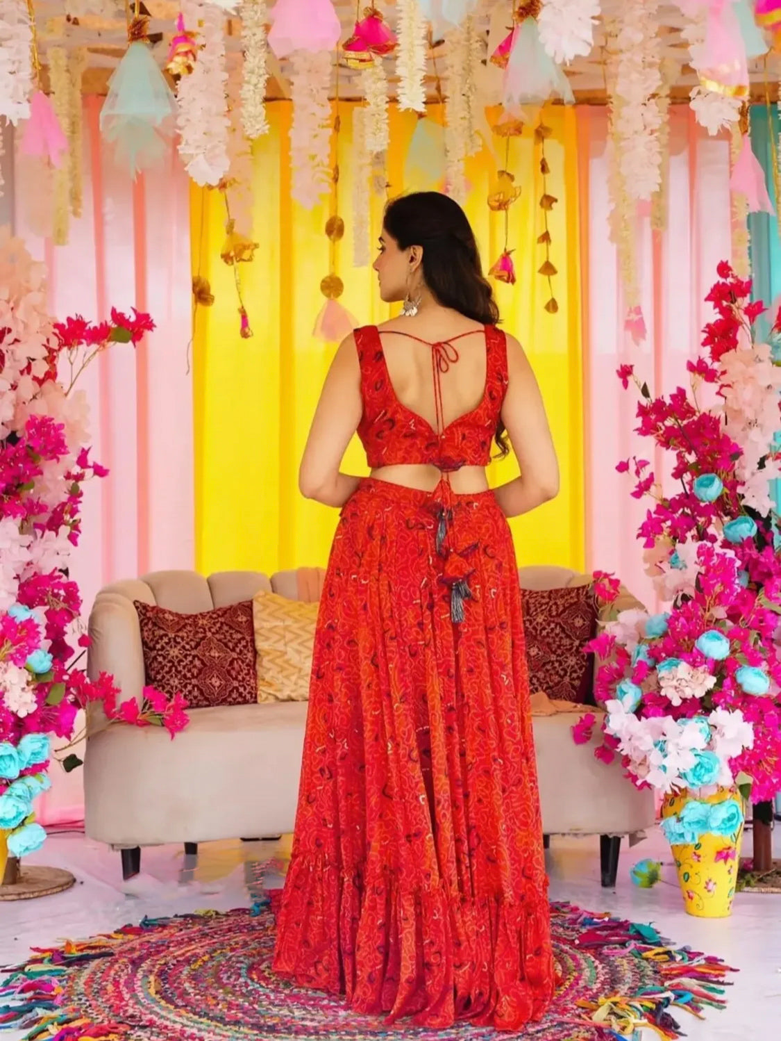 Sama Red Lehenga
