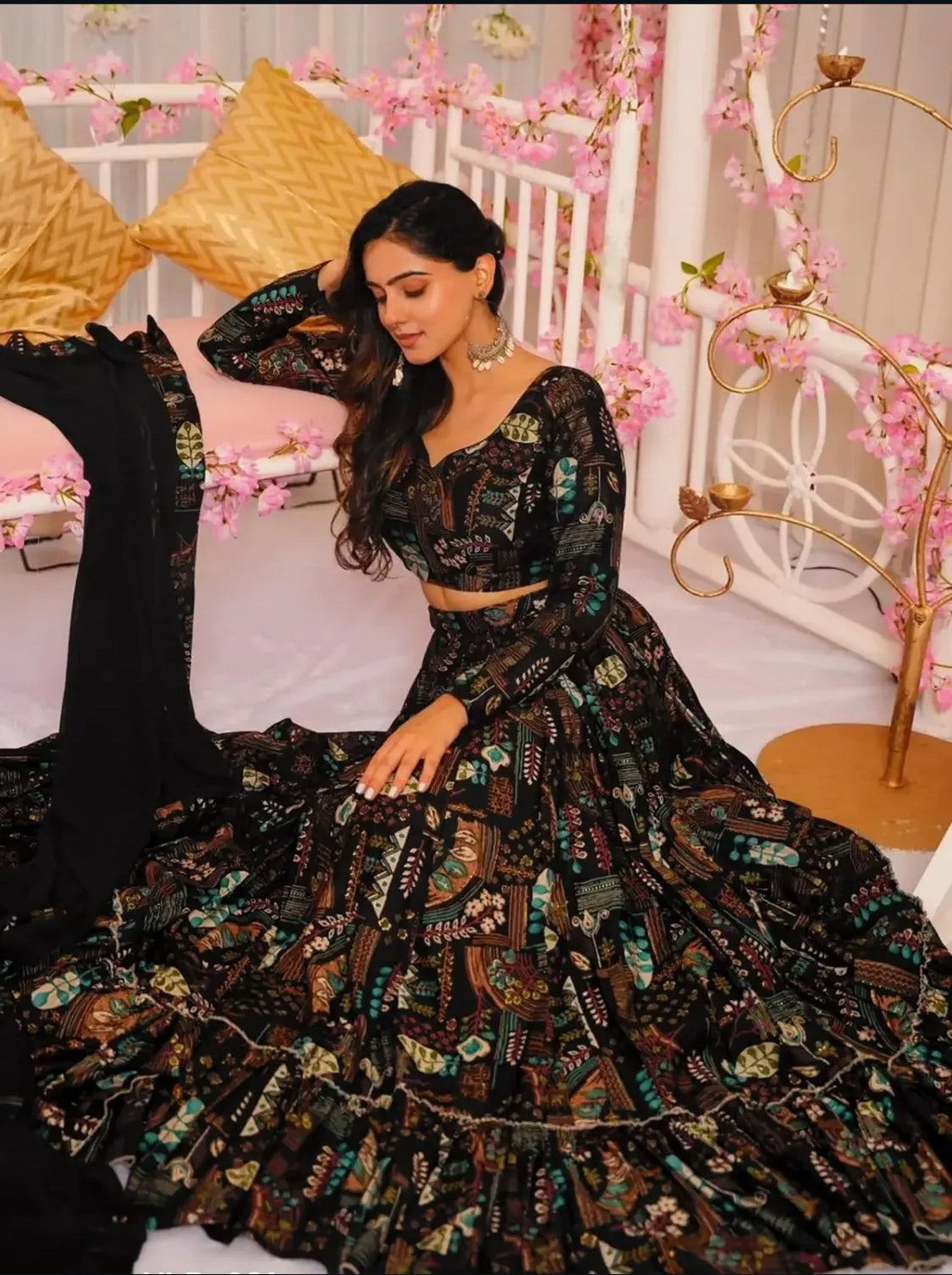 Sama Black Lehenga