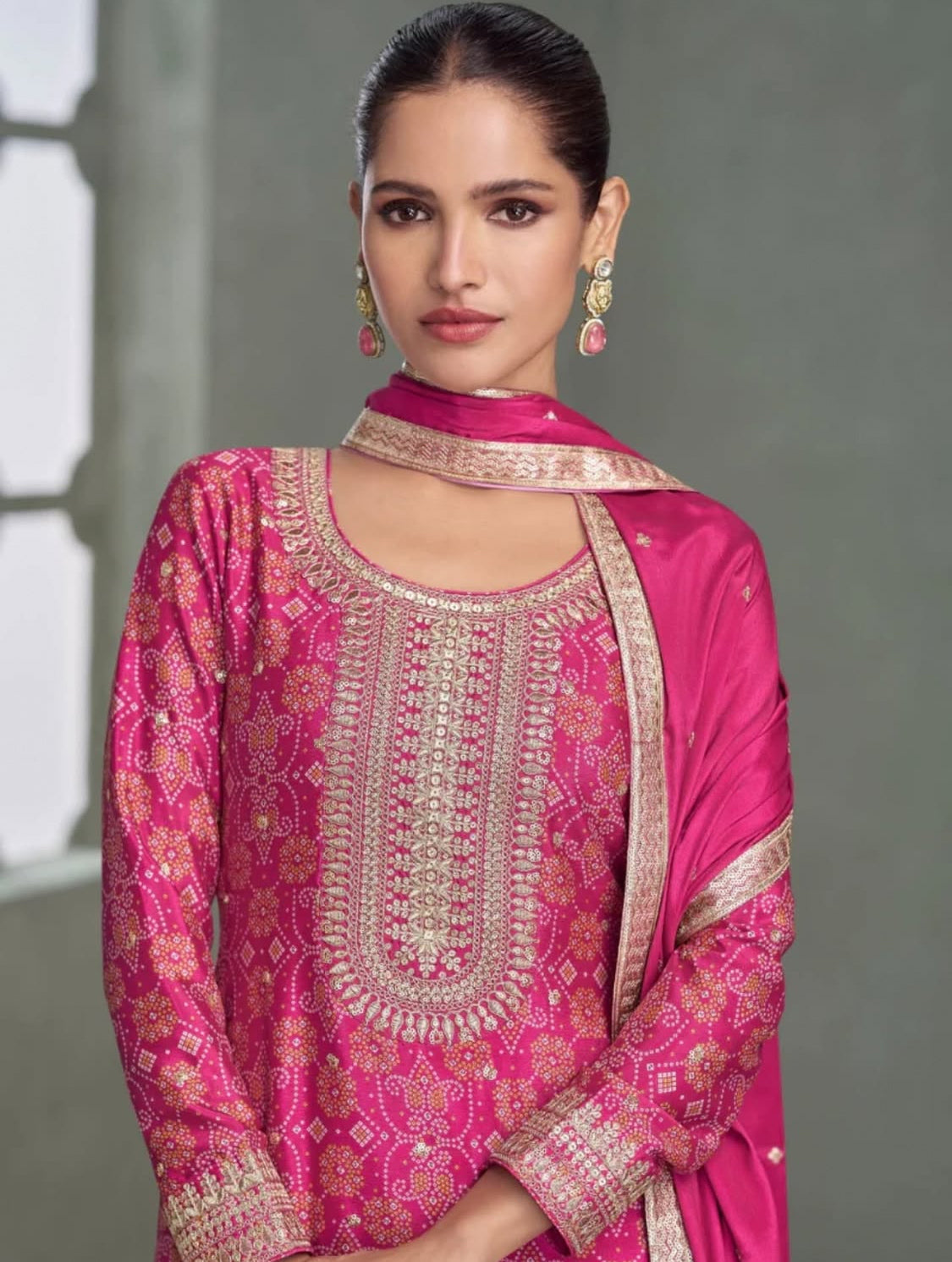 Matrut | Mahira Rani Pink Palazzo Suit