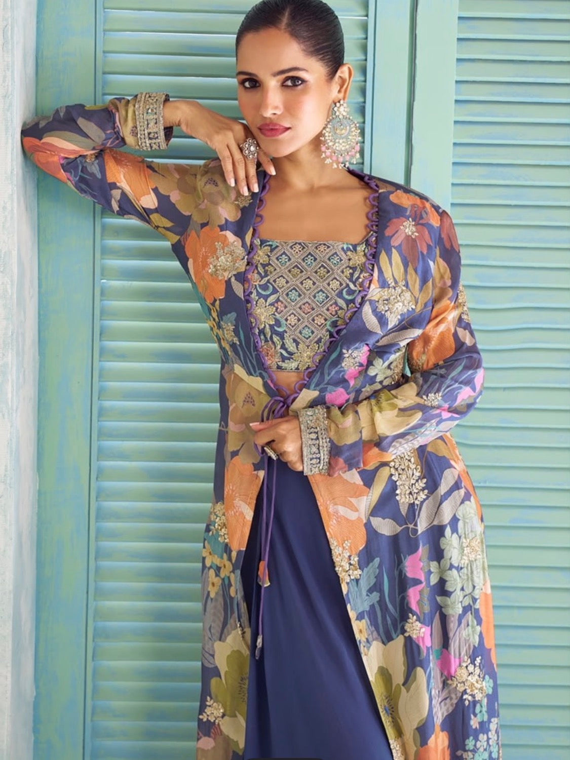 Roshan Purple Indo-western
