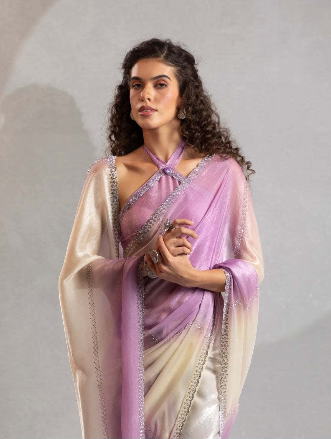 Matrut | Feathera Purple Saree