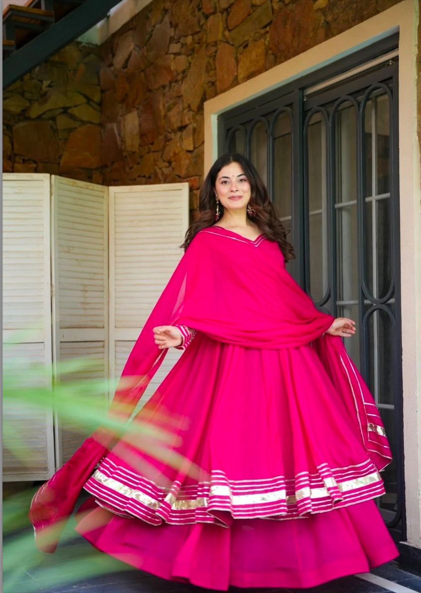 Matrut | Madhuri Rani Pink Anarkali Suit