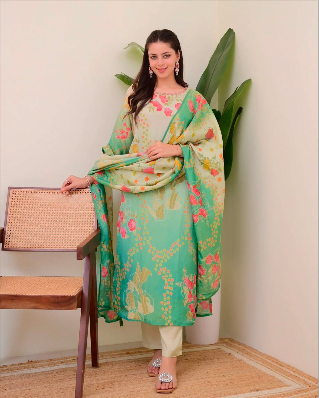 Matrut | Seher Multicolor Straight Suit