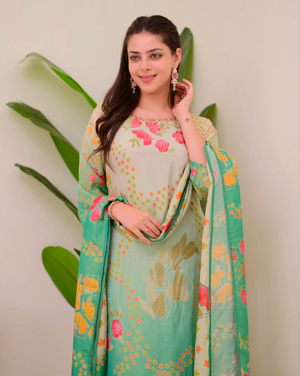 Matrut | Seher Multicolor Straight Suit