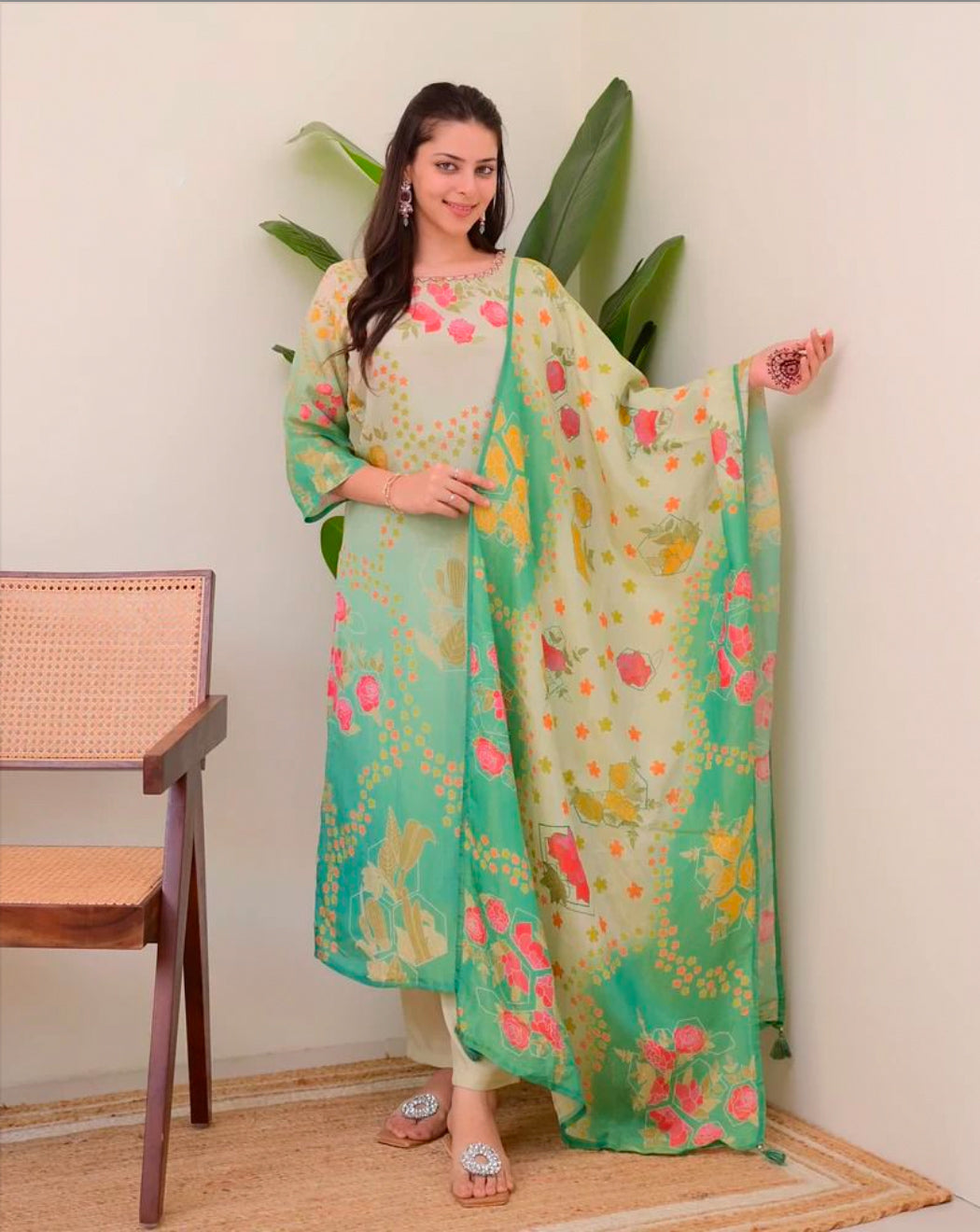 Matrut | Seher Multicolor Straight Suit
