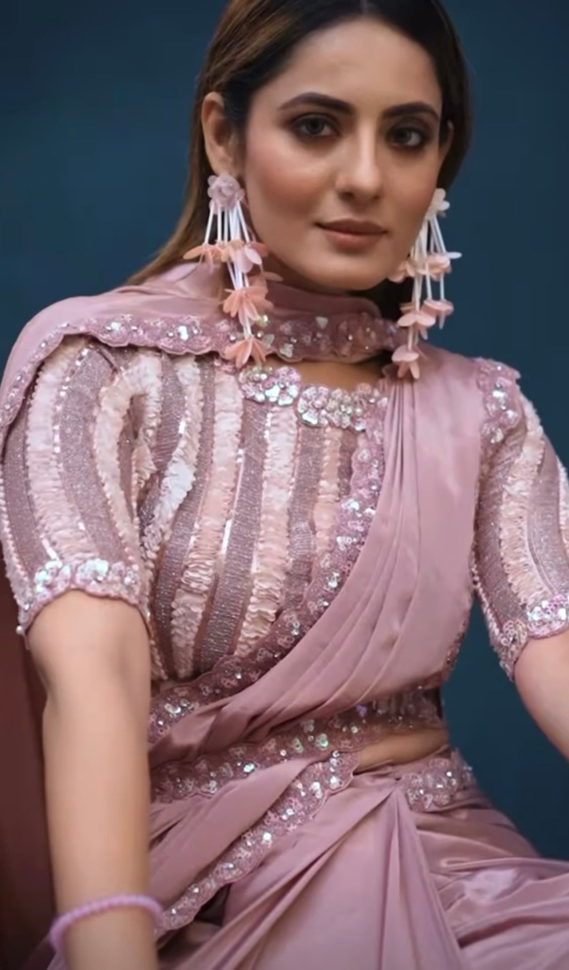 Matrut | 1 min Saree Mauve Ultra Glam