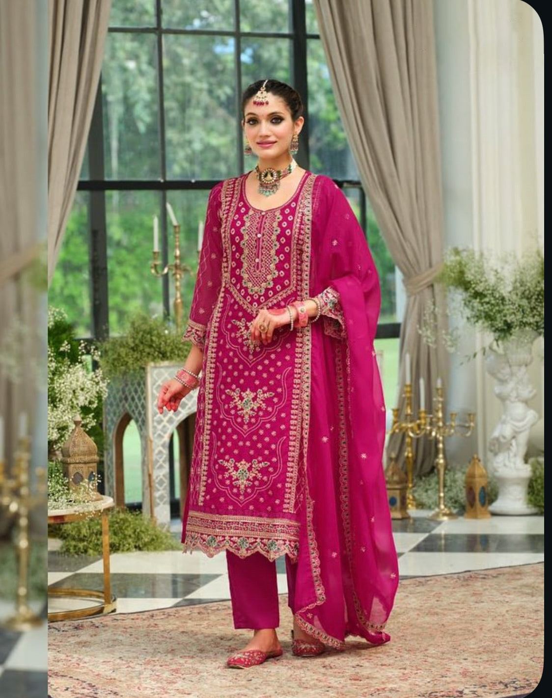 Matrut | Tanvi Rani Pink Straight Suit
