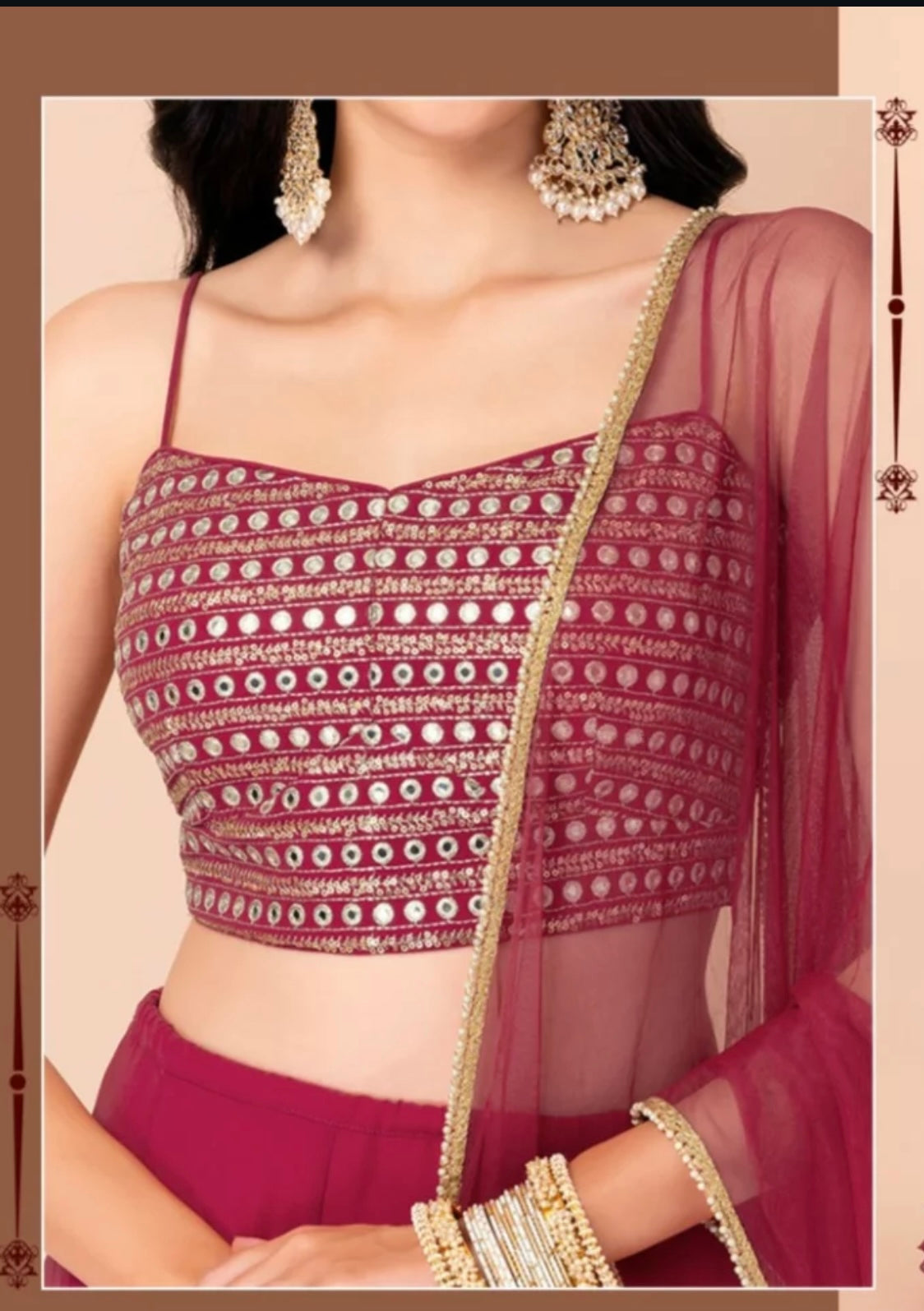 Matrut | Sunehri Glam Rani Pink Lehenga Set
