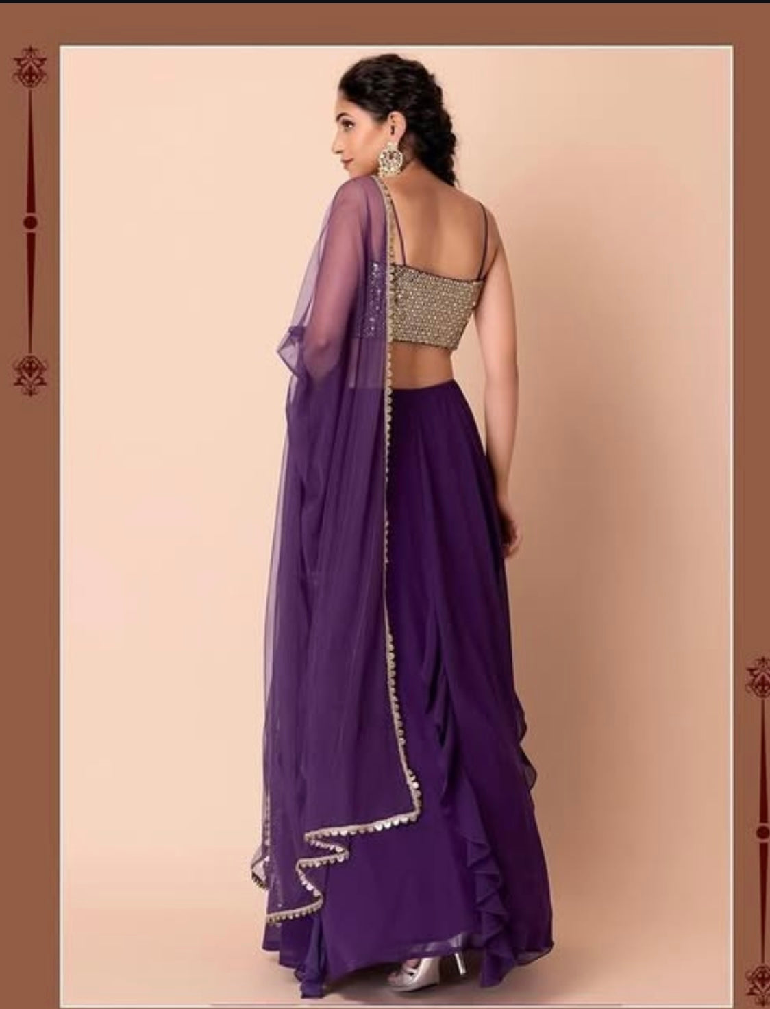 Matrut | Sunehri Glam Purple Lehenga Set