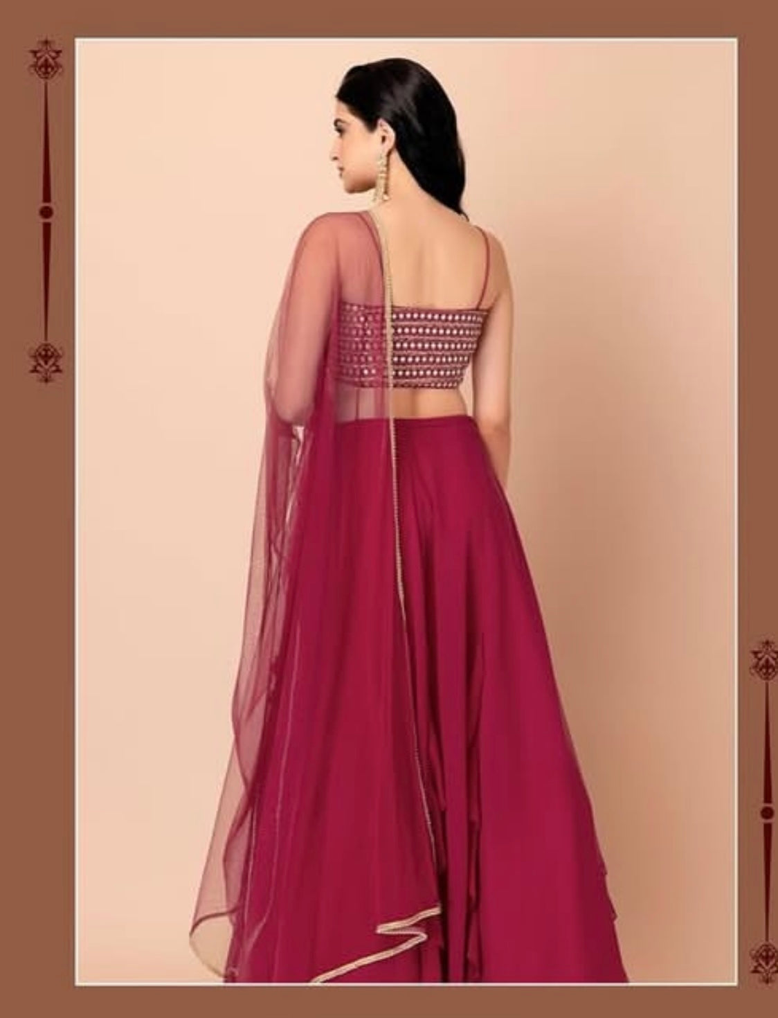 Matrut | Sunehri Glam Rani Pink Lehenga Set