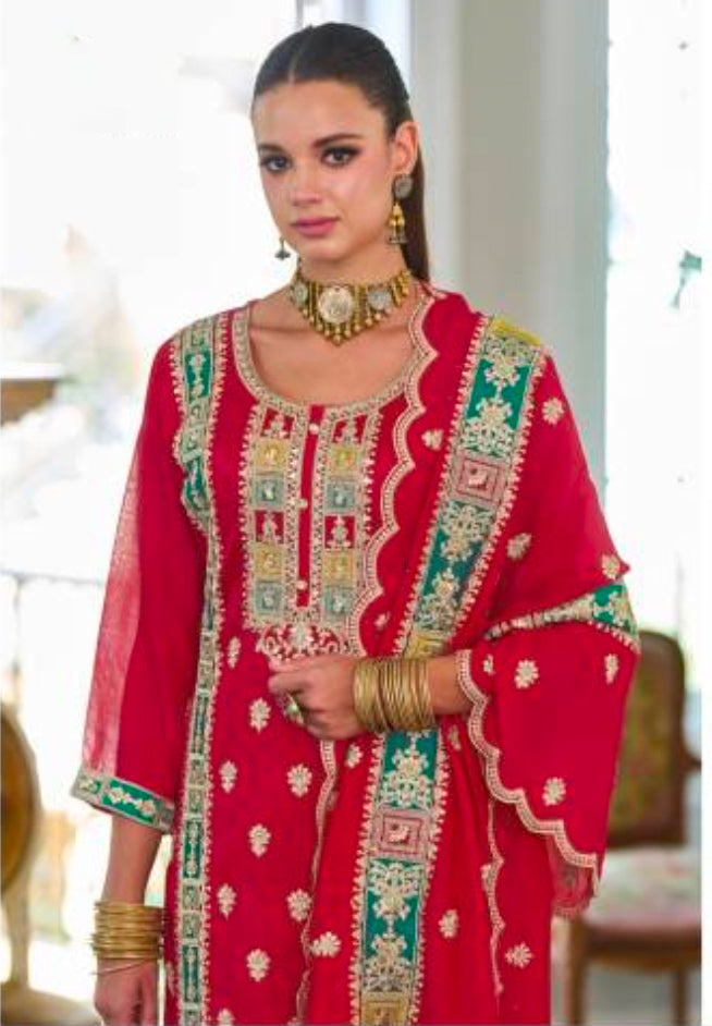Matrut | Noura Red Straight Suit