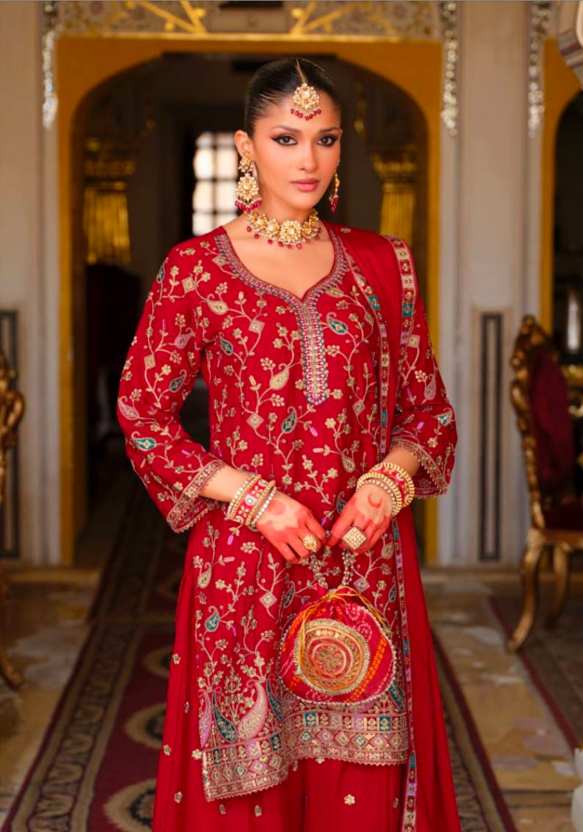 Matrut | Falak Red Straight Suit