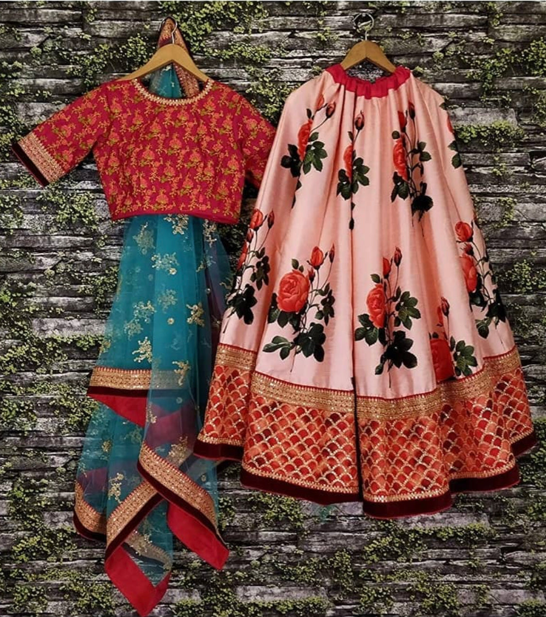 Matrut | Carnations Rose Pink Lehenga