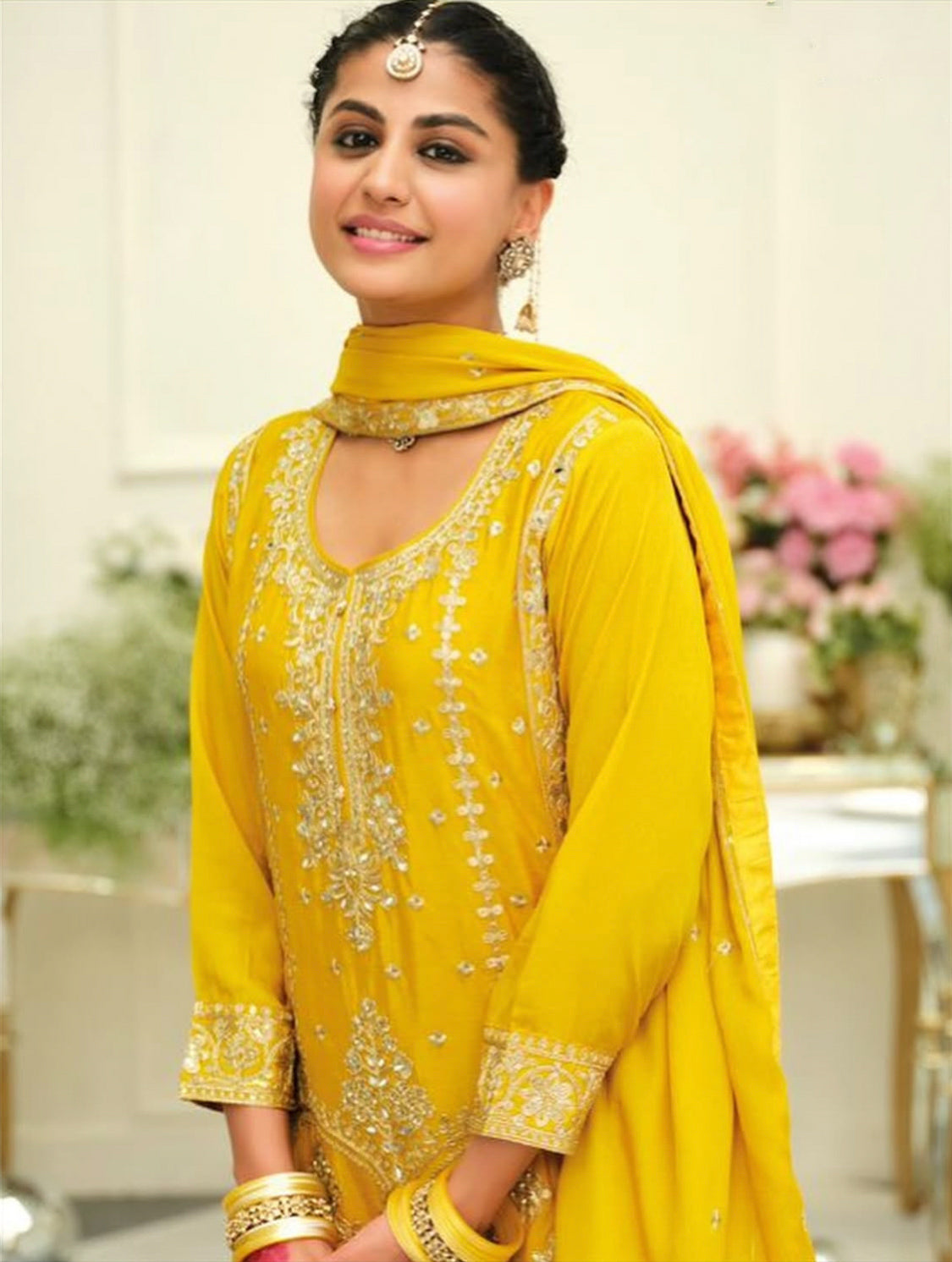 Matrut | Maisha Yellow Palazzo Suit